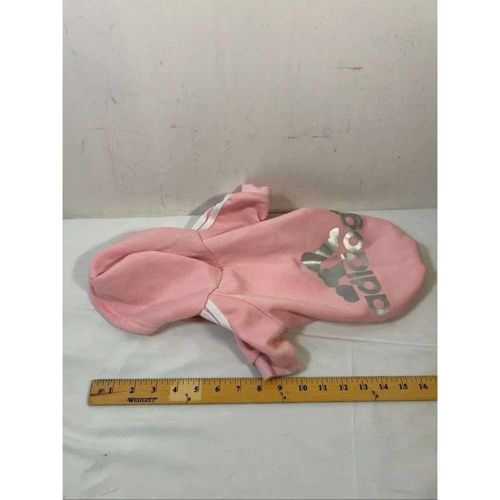 Adidas trefoil dog pink hoodie coat xl‎ small dog